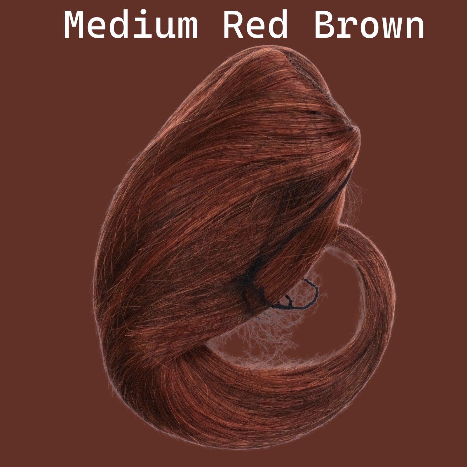 MEDIUM RED BROWN 32/31H Daisy Fuentes Secret Extension 10″ Wire Pony Tail