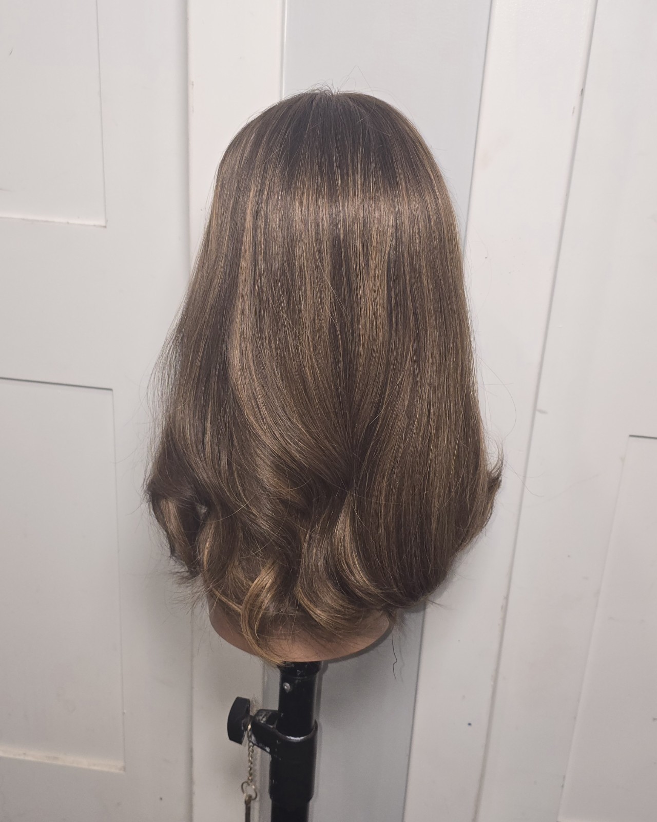 SARZ New York Sheitel Wig Lace Top Human Hair 18in 2/8 Brown Medium