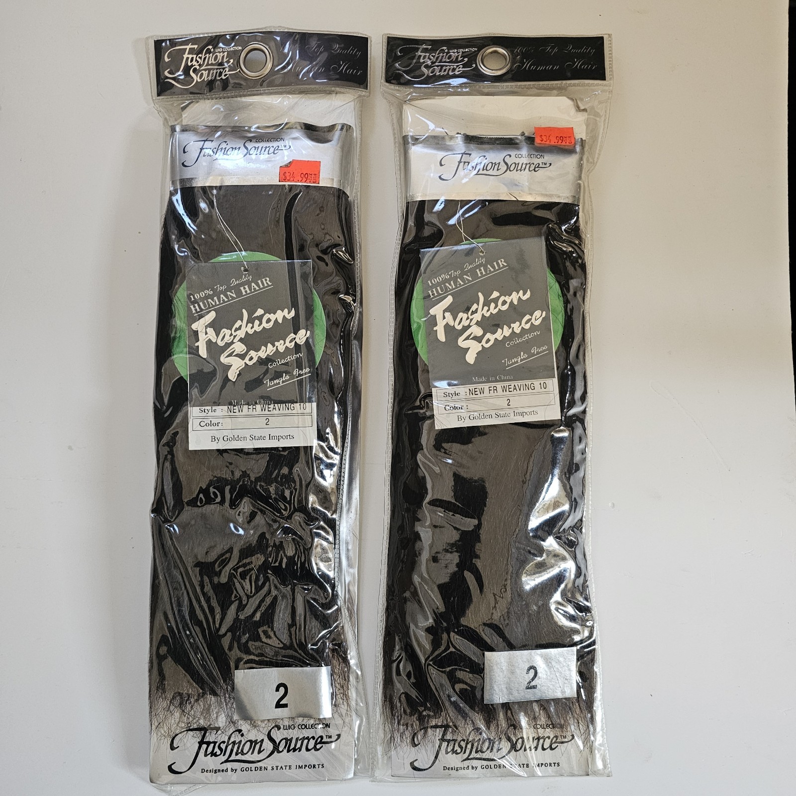 Fashion Source Sew In Weave Human Track Hair Extensions “10 (2 pack) Color 2