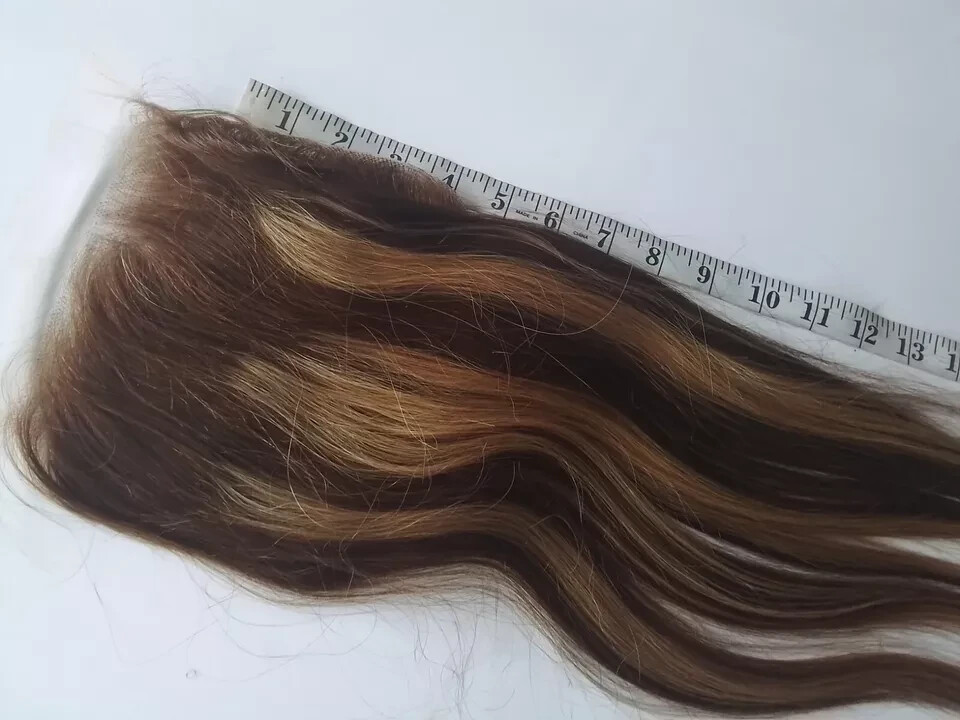 18INCH 6X6 WIDE LACE CLOSURE BALAYAGE 4/27# BRAZILIAN VIRGIN HUMAN HAIR STRAIGHT