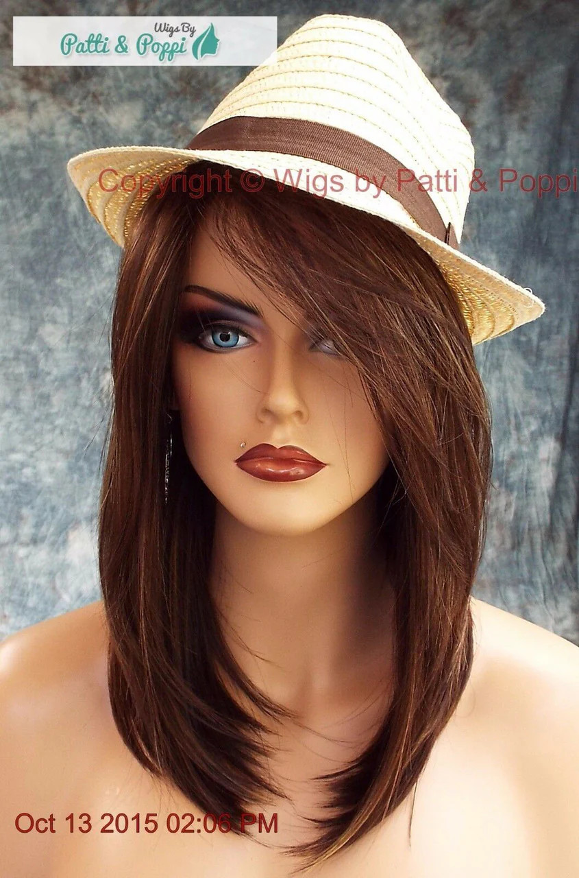 LAINE RENE OF PARIS WIG | COFFEE LATTE | SLINKY HOT MEDIUM BOB SIDE BANGS 523 -1