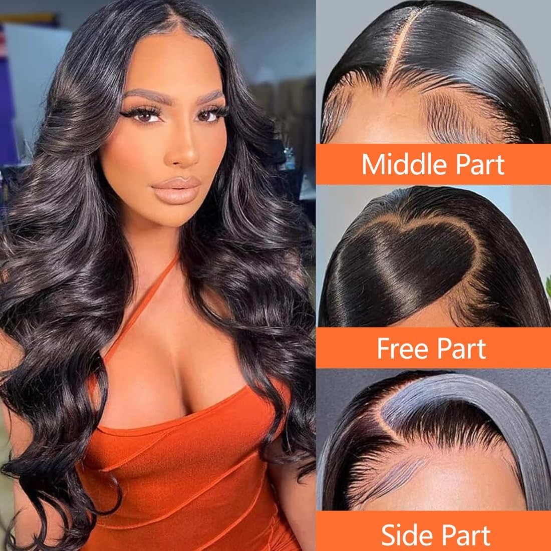12” Body Wave Lace Frontal – Invisible, Breathable, Natural Black