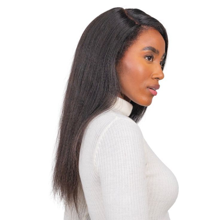 Long Straight Yaki Wig Sexy Black High Temperature Fiber Hair For Black Women US