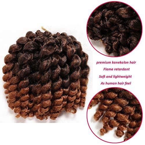 Jamaican Bounce Crochet Hair-4 Packs Deal 8 Inch 8 Inch (Pack of 4) T1B-30#