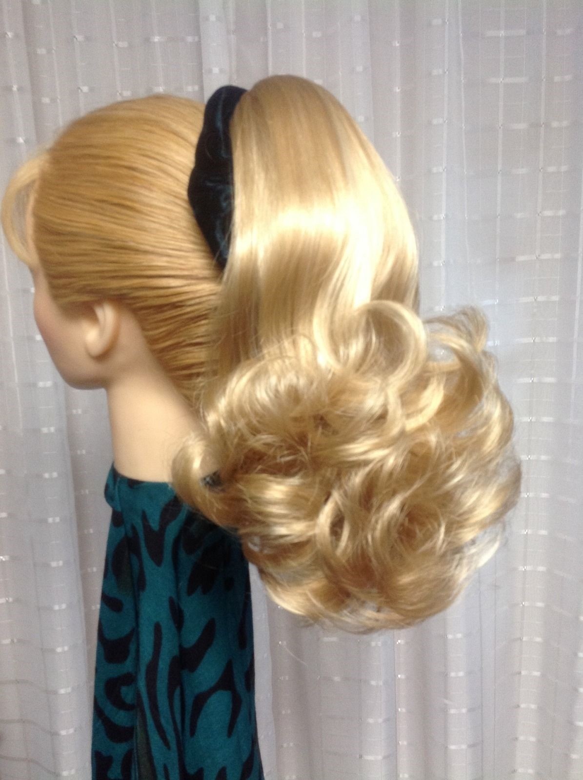DM10 DIAMOND Clip-on REVERSIBLE Thick PONYTAIL hair piece BLACK BROWN BLONDE RED
