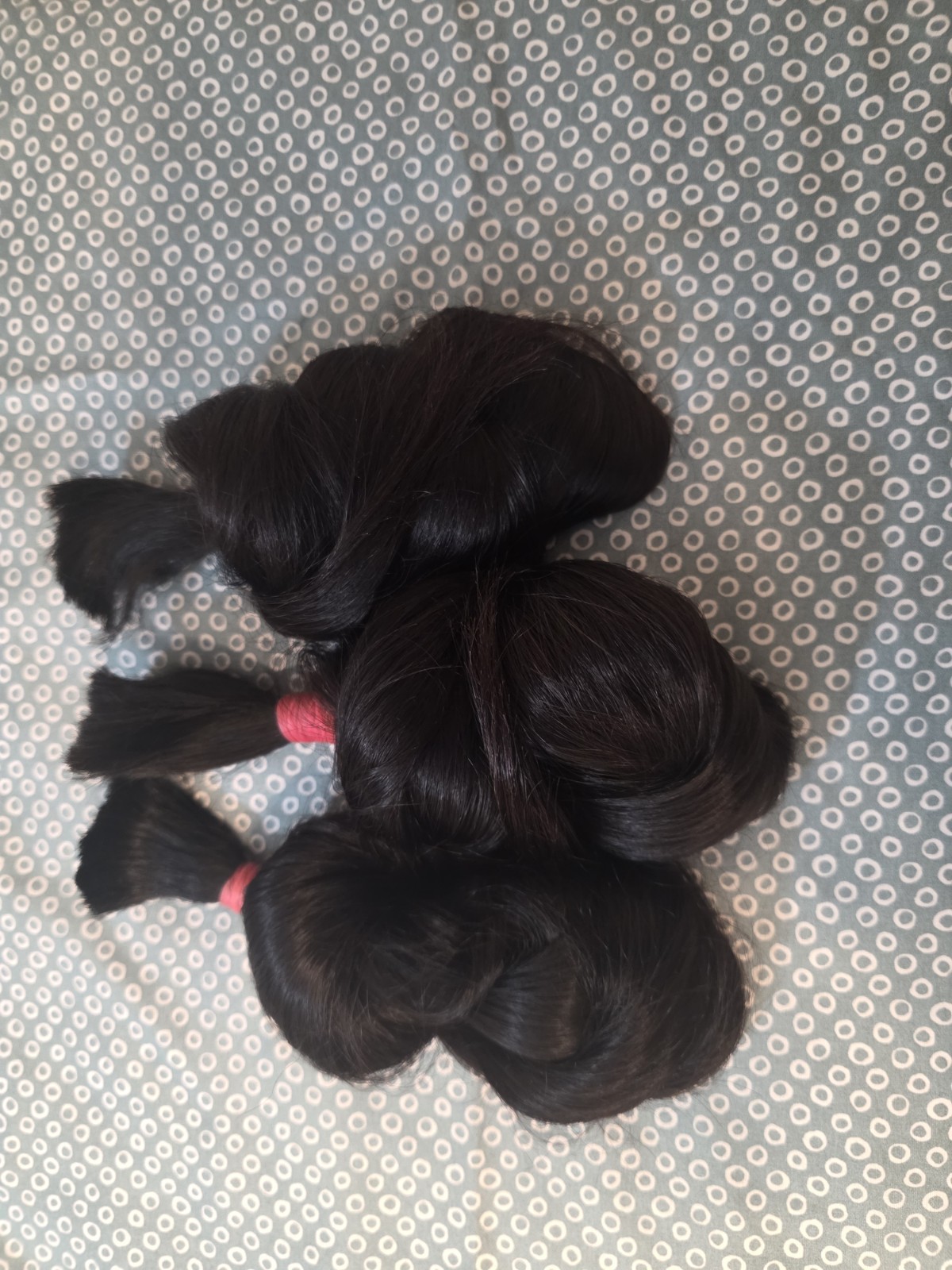 Black Human Hair ponytail Straight Hair 38-40 inches 3pcs 100-110 grams each