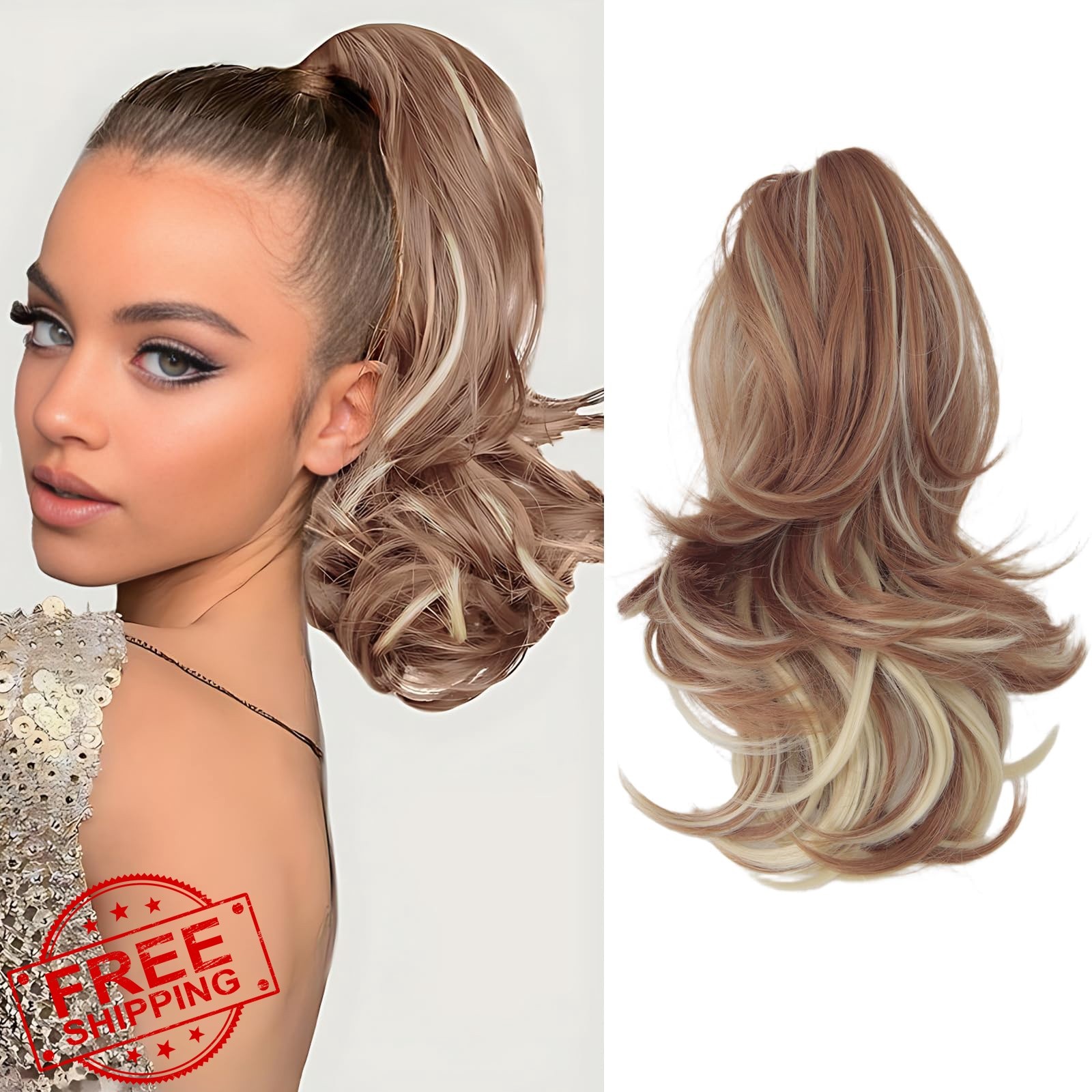 DATSRXI Claw Clip Ponytail 10 Inch P30/613
