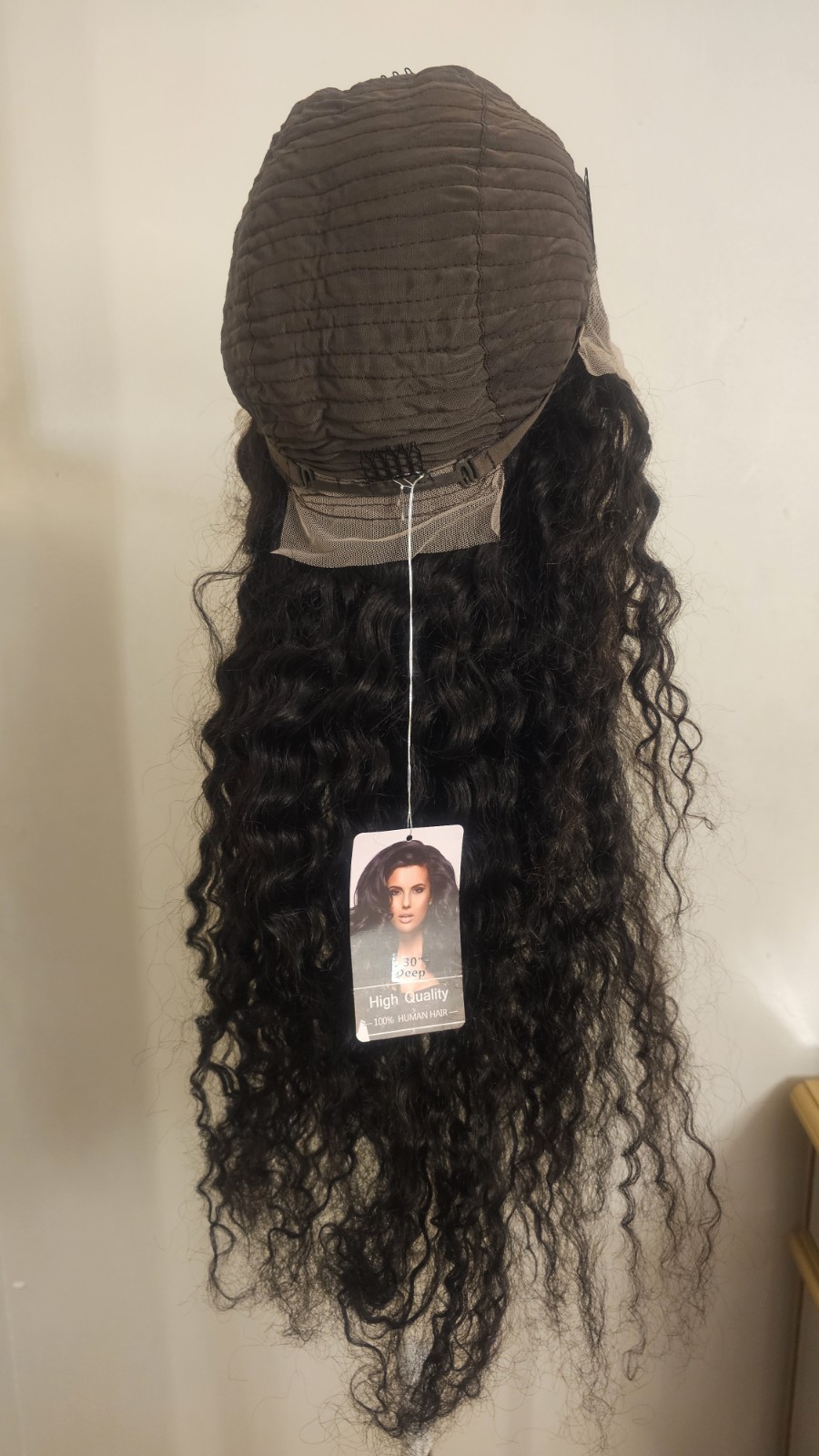 High Quality regular 24 ” waterwave 100% Virgin Human Hair Lace front Wig. 13×6