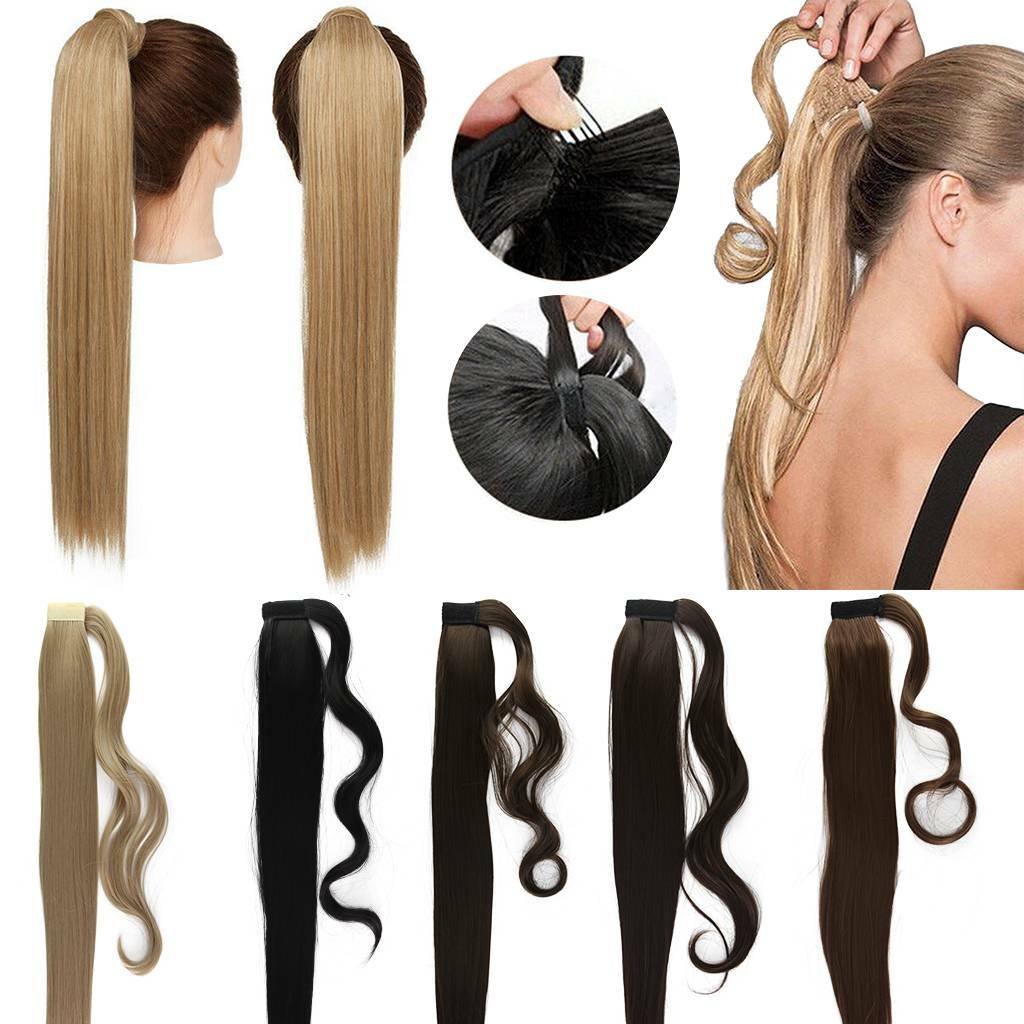 Long Wavy Curly Straight Thick Synthetic Clip In Hair Extension Ponytail Claw US