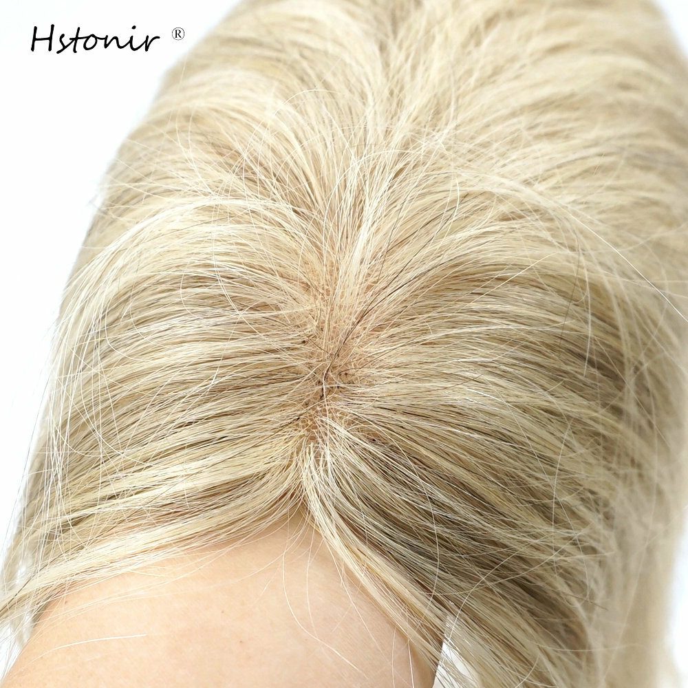 Hstonir European Remy Hair Toppers For Women Human Hair Pads Toupee Gate Prosthe