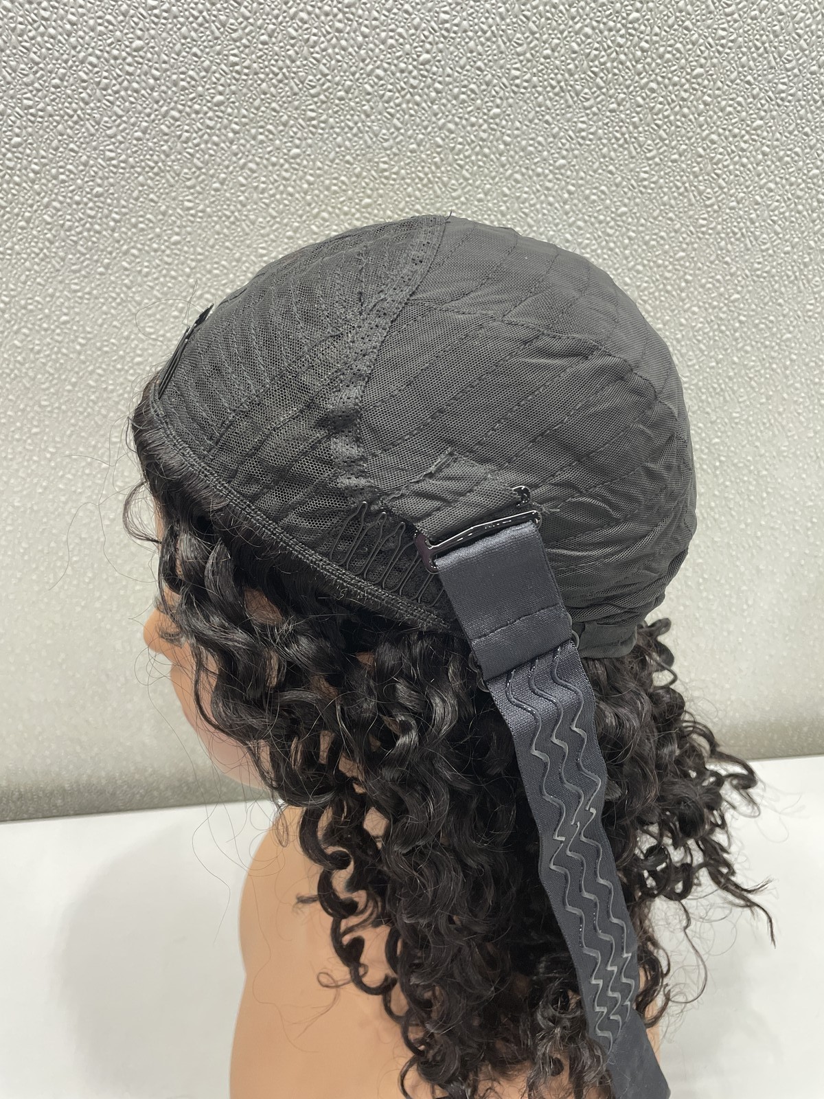 ISee Water Wave Natural Black Human Hair Half Wig 16″, Beginner Friendly