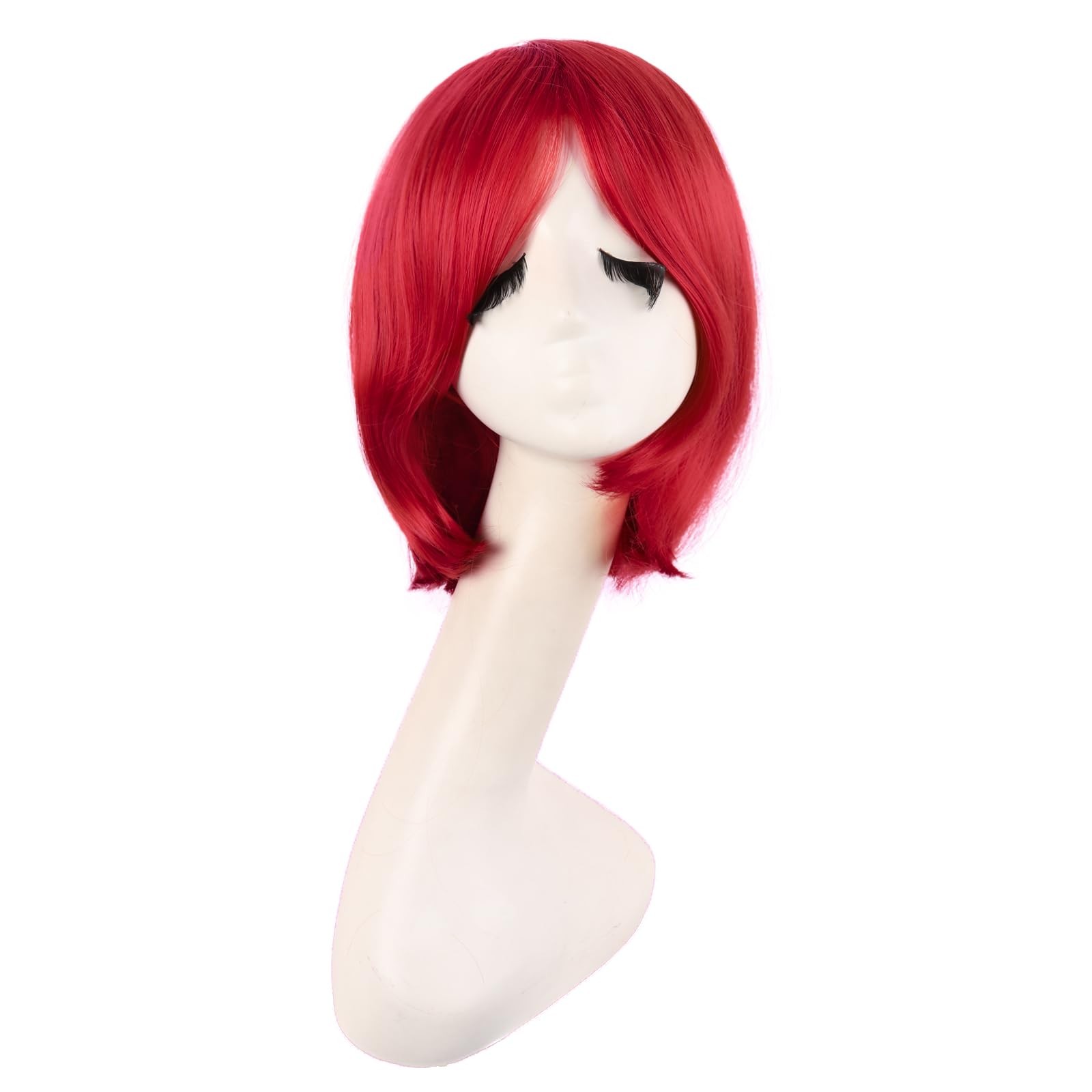 12 Inch/30 cm Fashion Unisex Short Straight Beauty Wig (Bright Red)