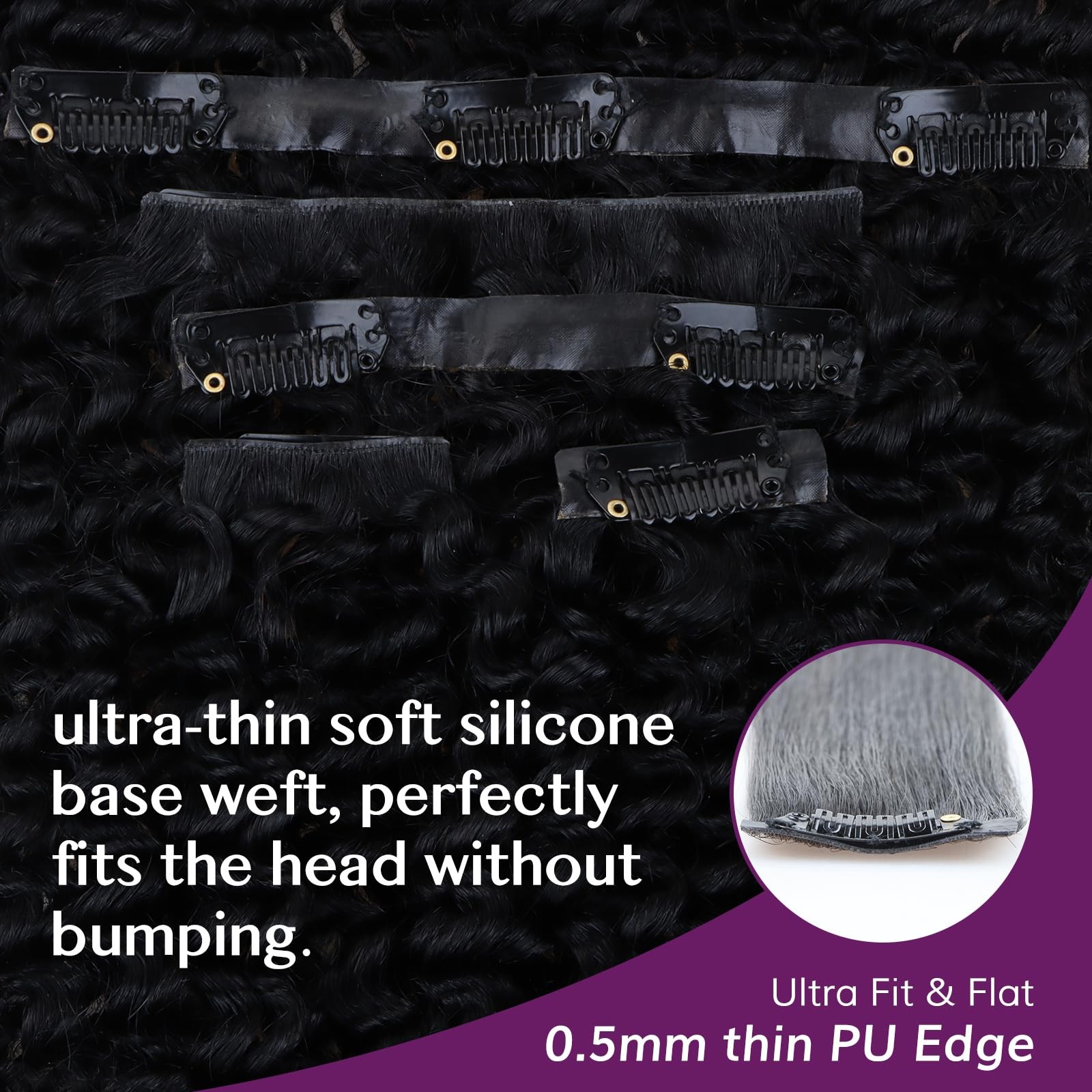 Idn Beauty 52 Invisi Edge Seamless Clip In Hair Extensions Human Hair Combo