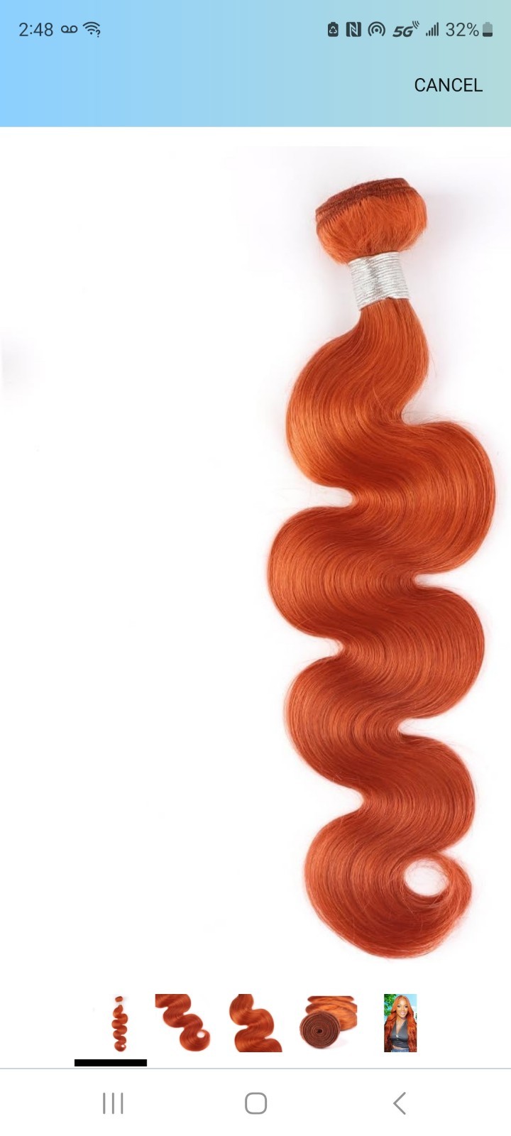 Highlight Brown Orange Ginger Color Straight/Body Wave 100% Unprocessed…