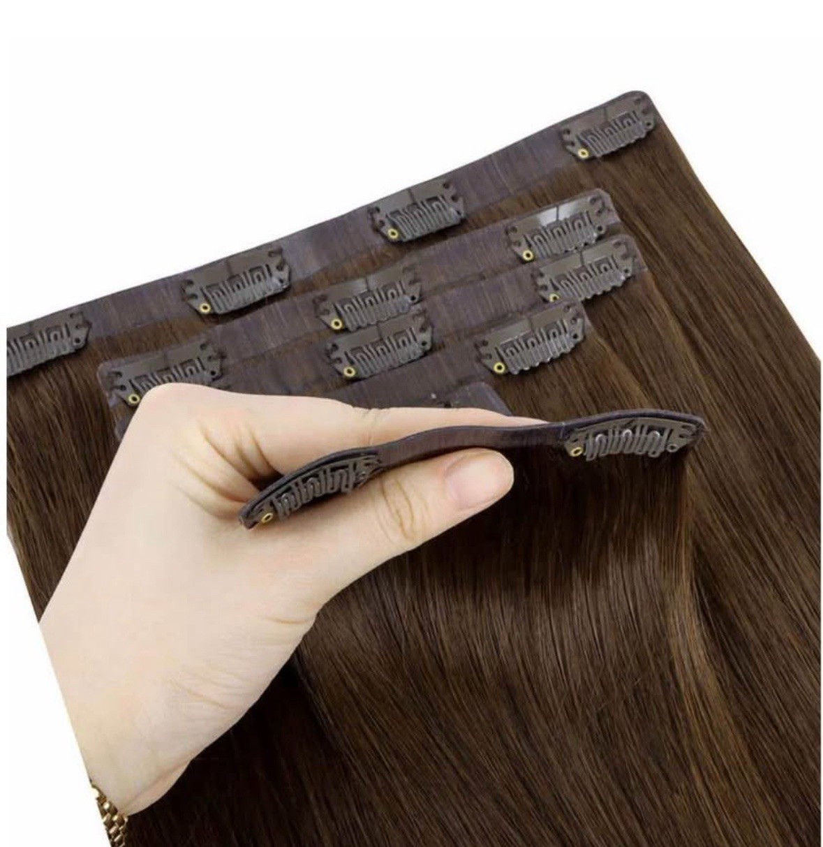NEW Goo Goo Chocolate Brown (4) – Seamless Clip in Hair Extensions
