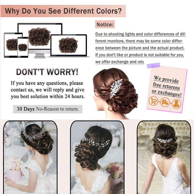 Thick As Human Messy Bun Clip Hair Extensions Curly Scrunchie Updo Chignon Combs