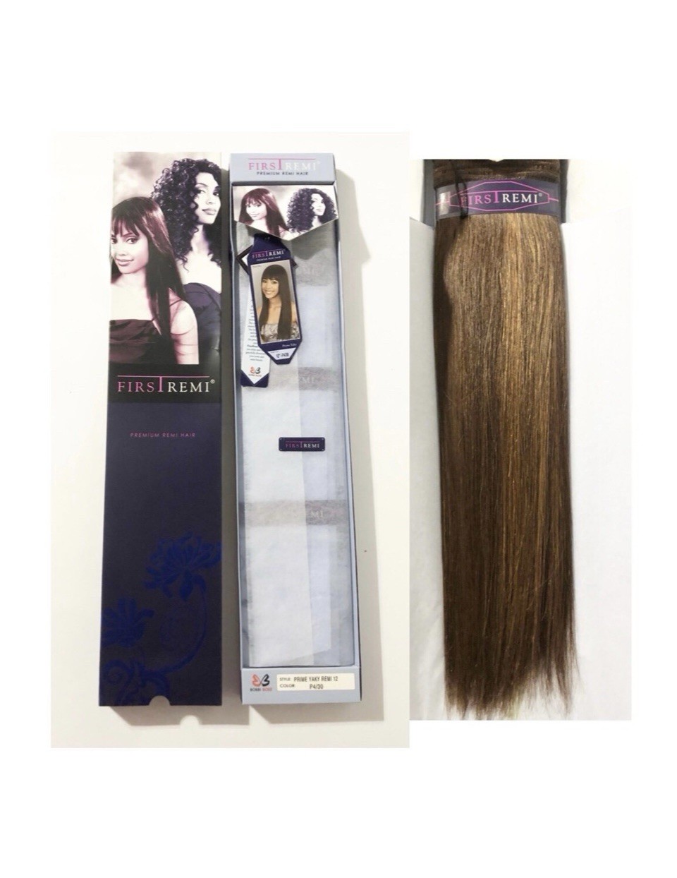 Bobbi Boss First Remi Premium Human Hair, 12” NEW, Prime Yaky Remi, Color-P4/30