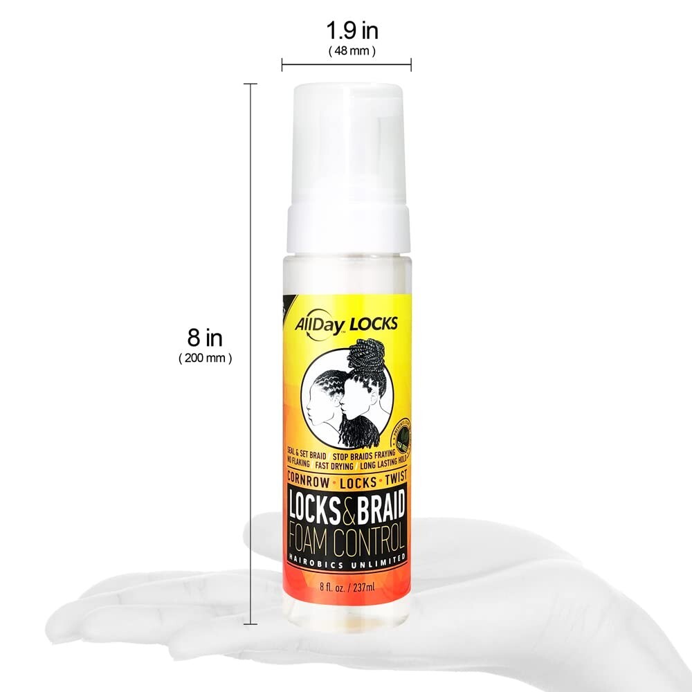 Frizz-Control Braid Mousse – Lightweight Hold & Shine for Braids & Locks | 8 oz