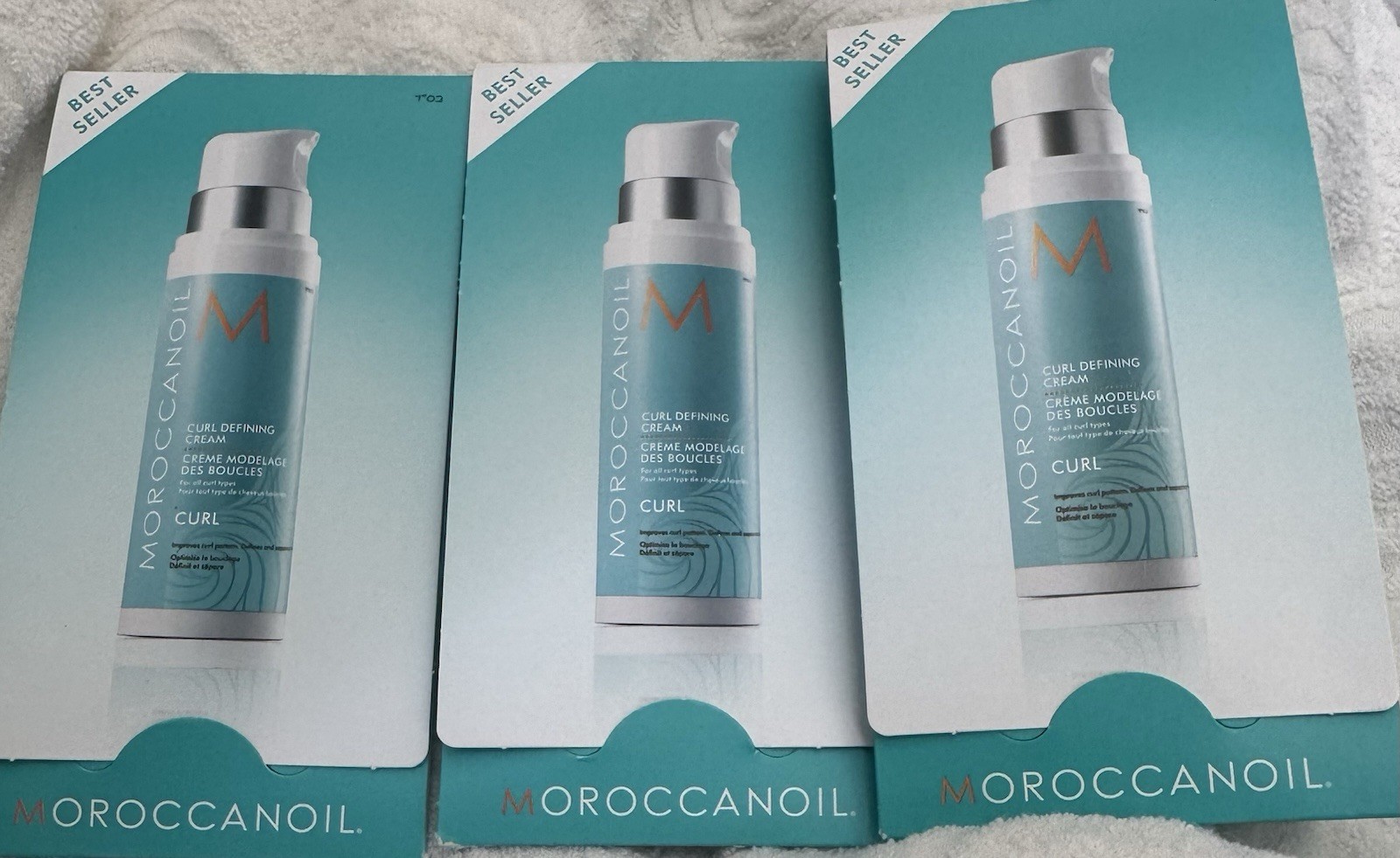 3 X Moroccanoil Curl Defining Cream 10ml / 0.35fl oz Samples, 30 ml Total