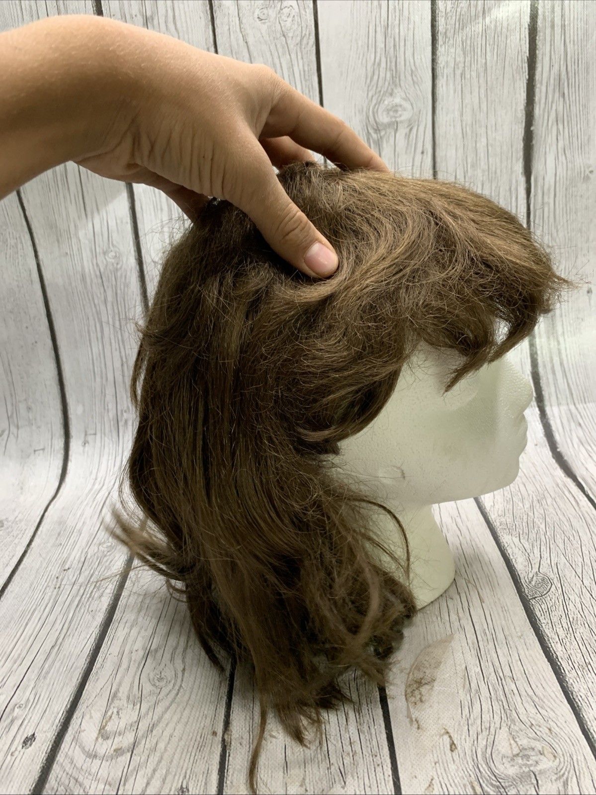Elura Wig Brunette Short Hair 100% Modacrylic Short Brown