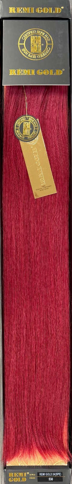 Sensual Indian Remi Gold Human Hair Extensions 24″ Straight #530 (Burgundy Red)