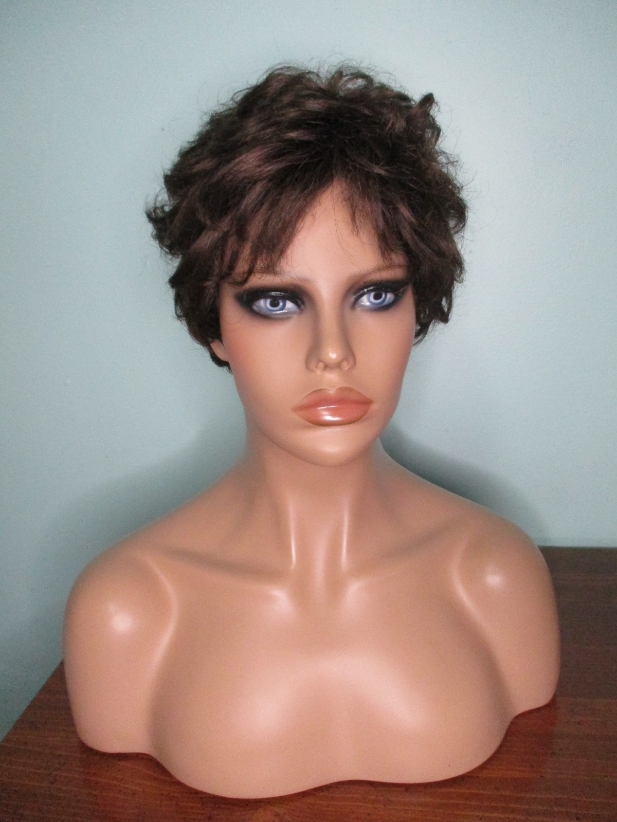 3″ dark brown VINTAGE short shag WIG by CITY ADDITIONS