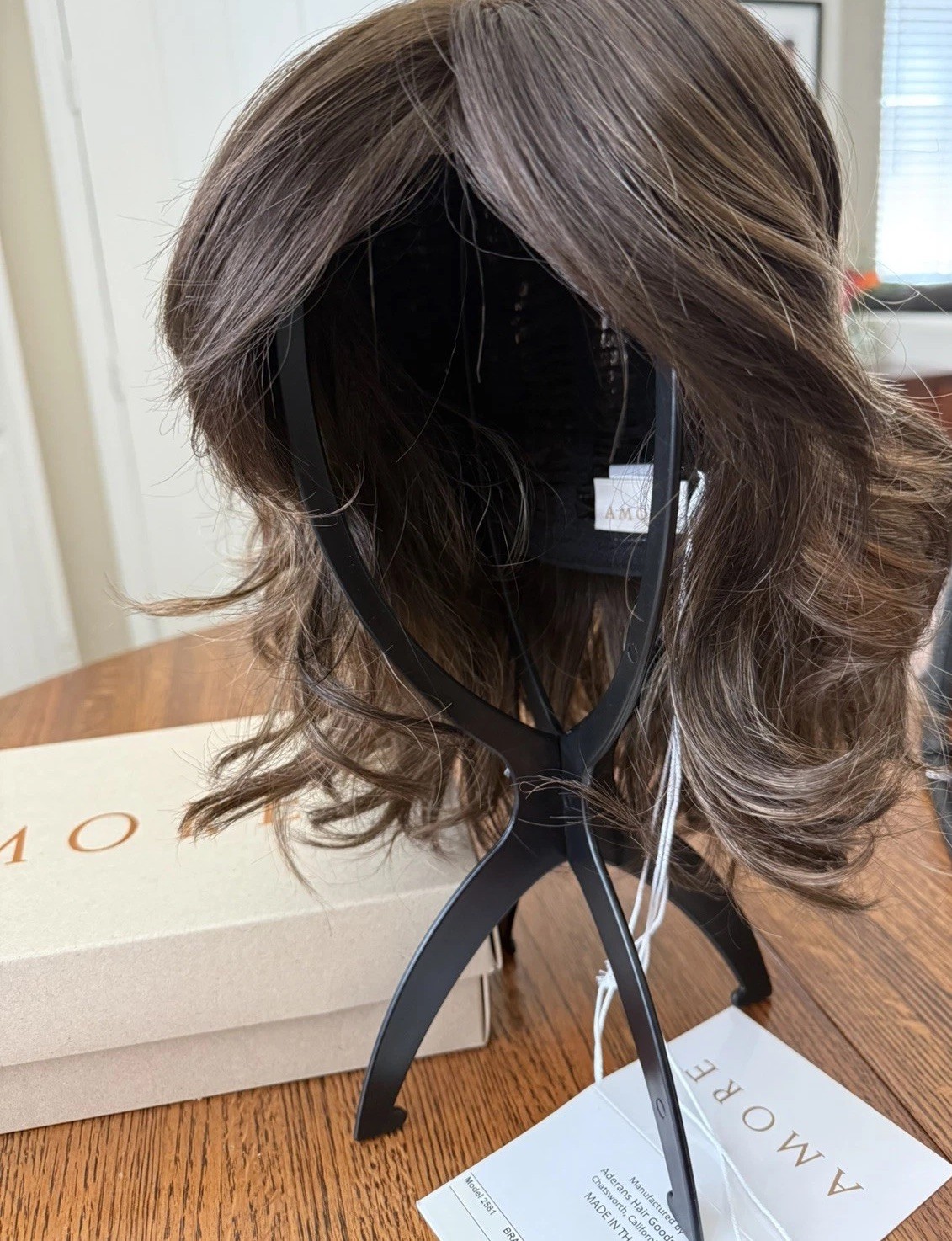 Braylen Wig by Amore, Kandy Brown LR, Wavy Average Lace Front Wig
