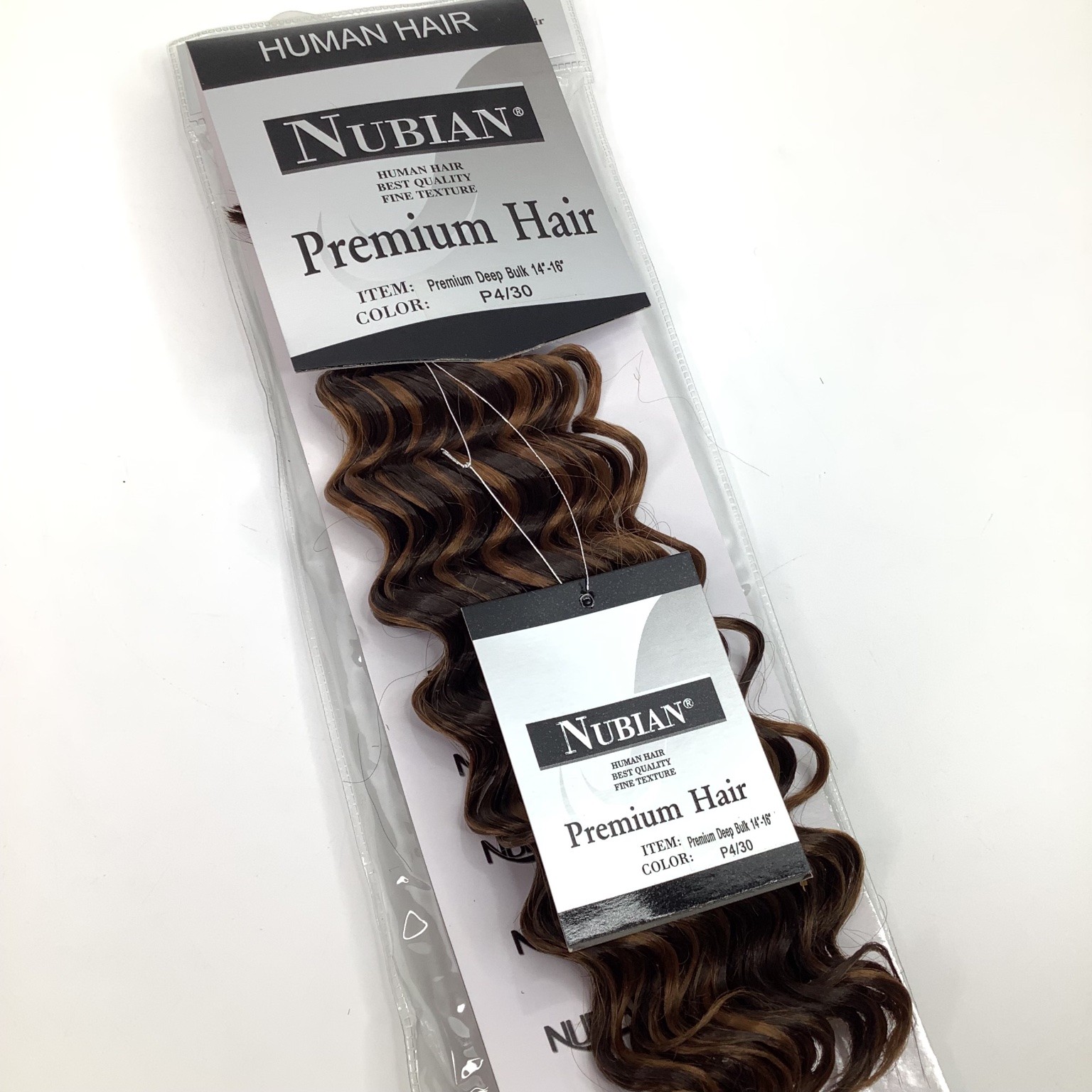 NUBIAN Premium Human Hair Extensions Deep Bulk 14″-16″ P4/30