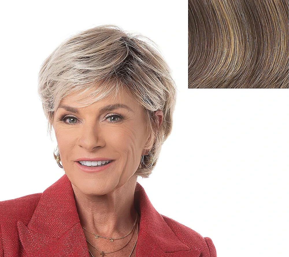 Toni Brattin Casual Look Mid-Length Shag Wig-Brown Blonde/ Plus Size a673919