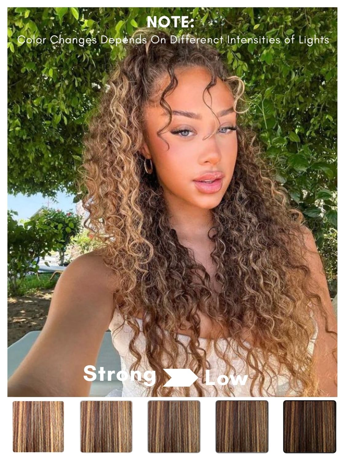 Honey Blonde Highlight Deep Wave 3 Bundles 100% Virgin Human Hair Extensions, Om