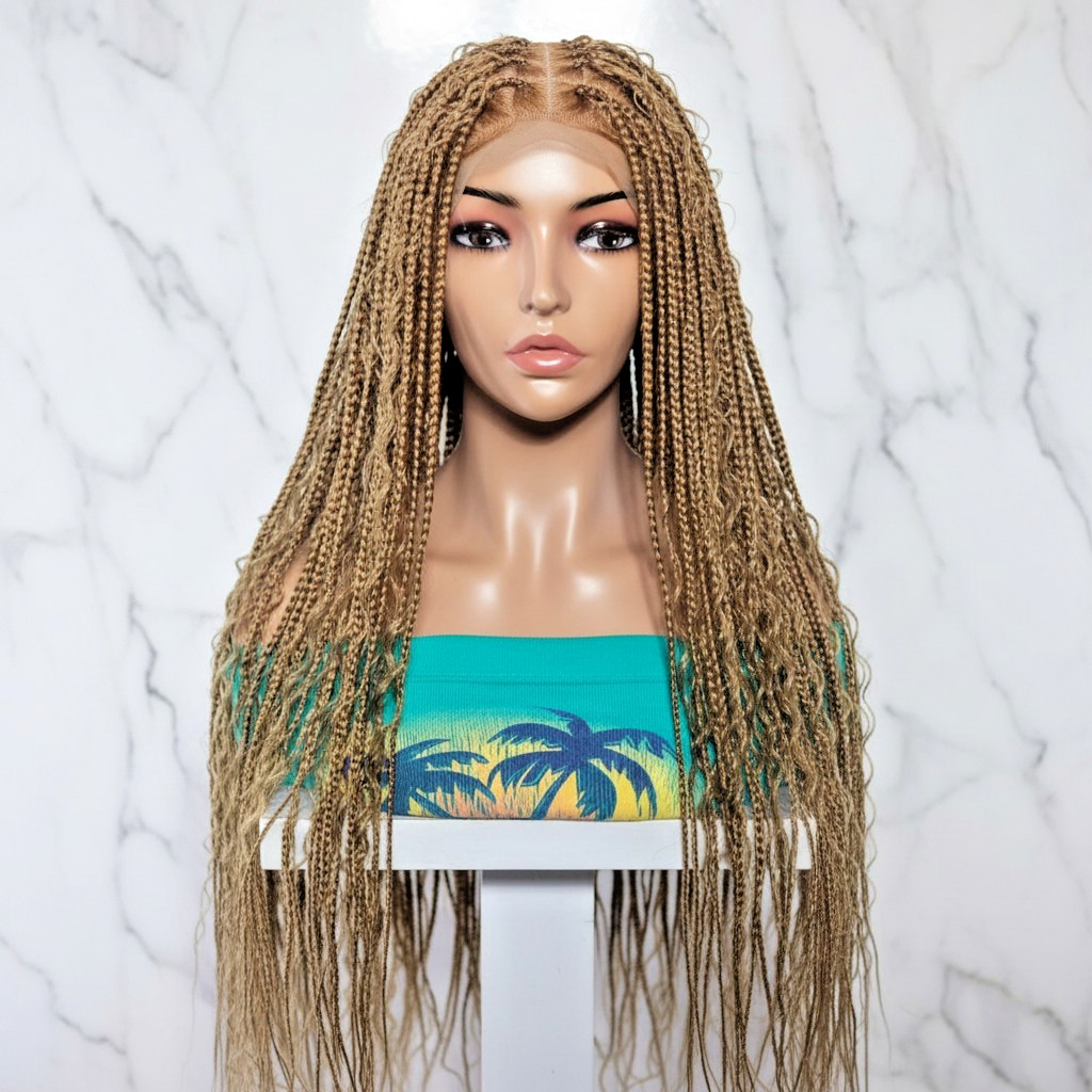 360 HD Full Lace Cap. BoHo Knotless Braids Braided Wig. Bora Bora Braids.
