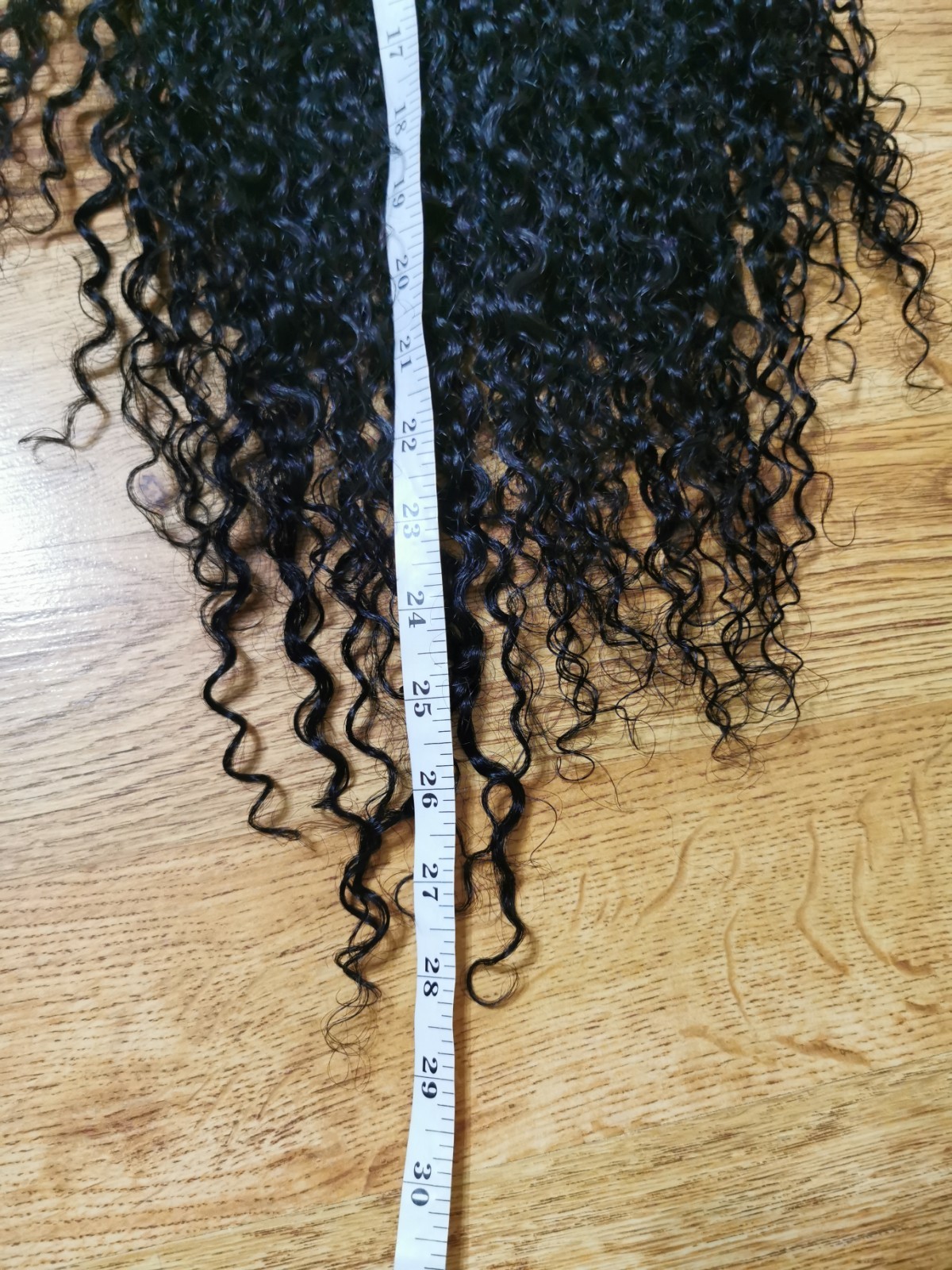 Mayde Beauty Quality Sexy 28” Deep Curly Virgin Human T Front Lace Hair Wig 1B
