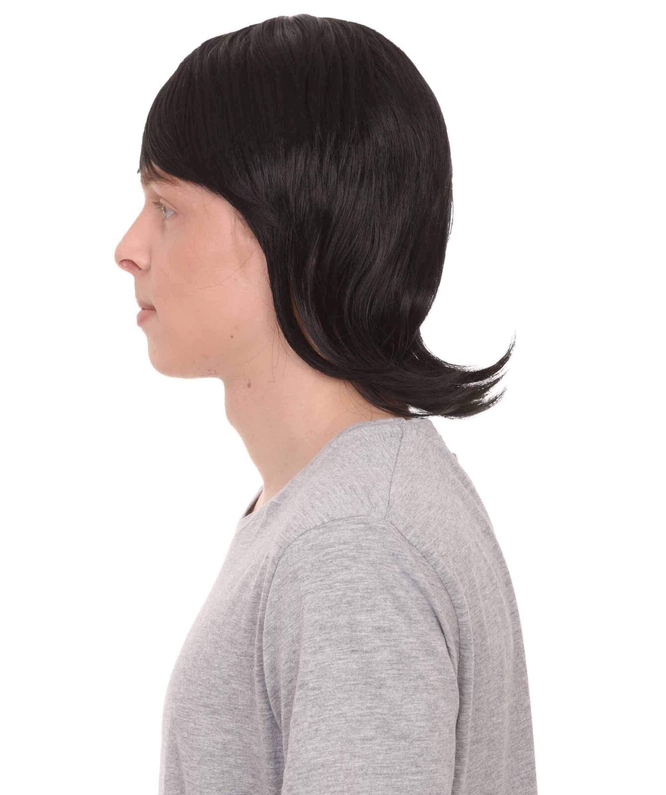60’s Mod Men Wig | Black Vintage Wig | Premium Breathable Capless Cap HM-228