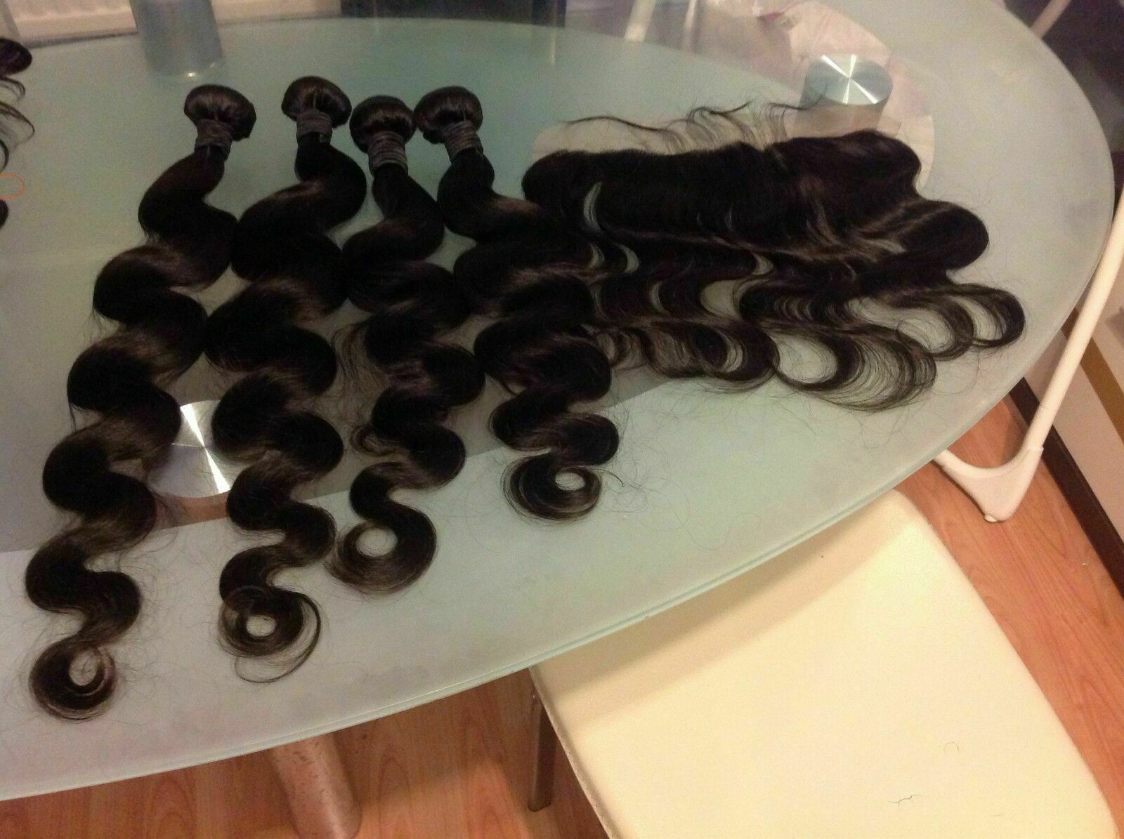 12A BRAZILIAN VIRGIN HUMAN HAIR 5BUNDLES BODY WAVES 24+26+28+30&18 FRONTAL 13X4