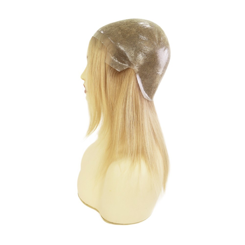 Women Chinese Hair Full Head Wig Thin Skin Wigs Human Hair Medium Size 10” #SIC