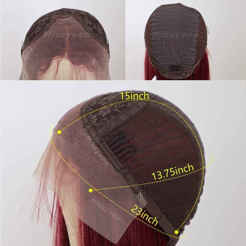 Glueless 99J Burgundy Long Straight Wigs – Versatile Heat Resistant Fiber Hair