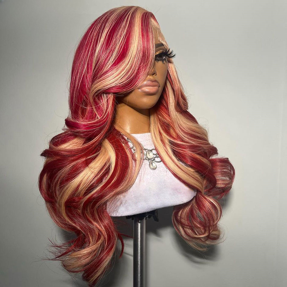 613 Blonde Highlight 13×6 Lace Frontal Human Hair Wigs 13×4 Wave Lace Front Wigs