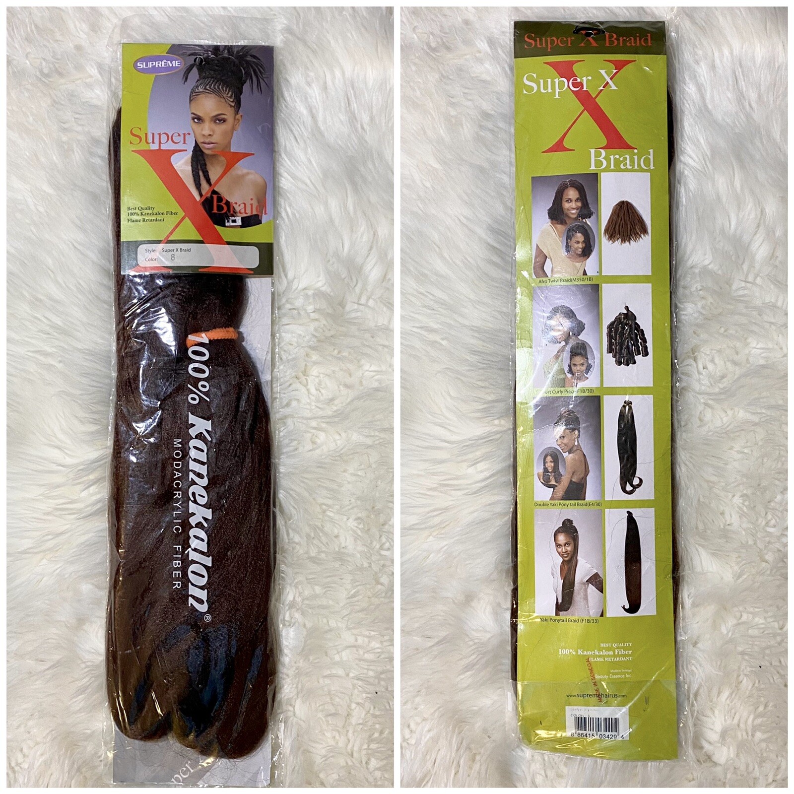 Super X Braid Color 8 Kanekalon Hair 100% Kanekalon. Brand New! Flame Retardant