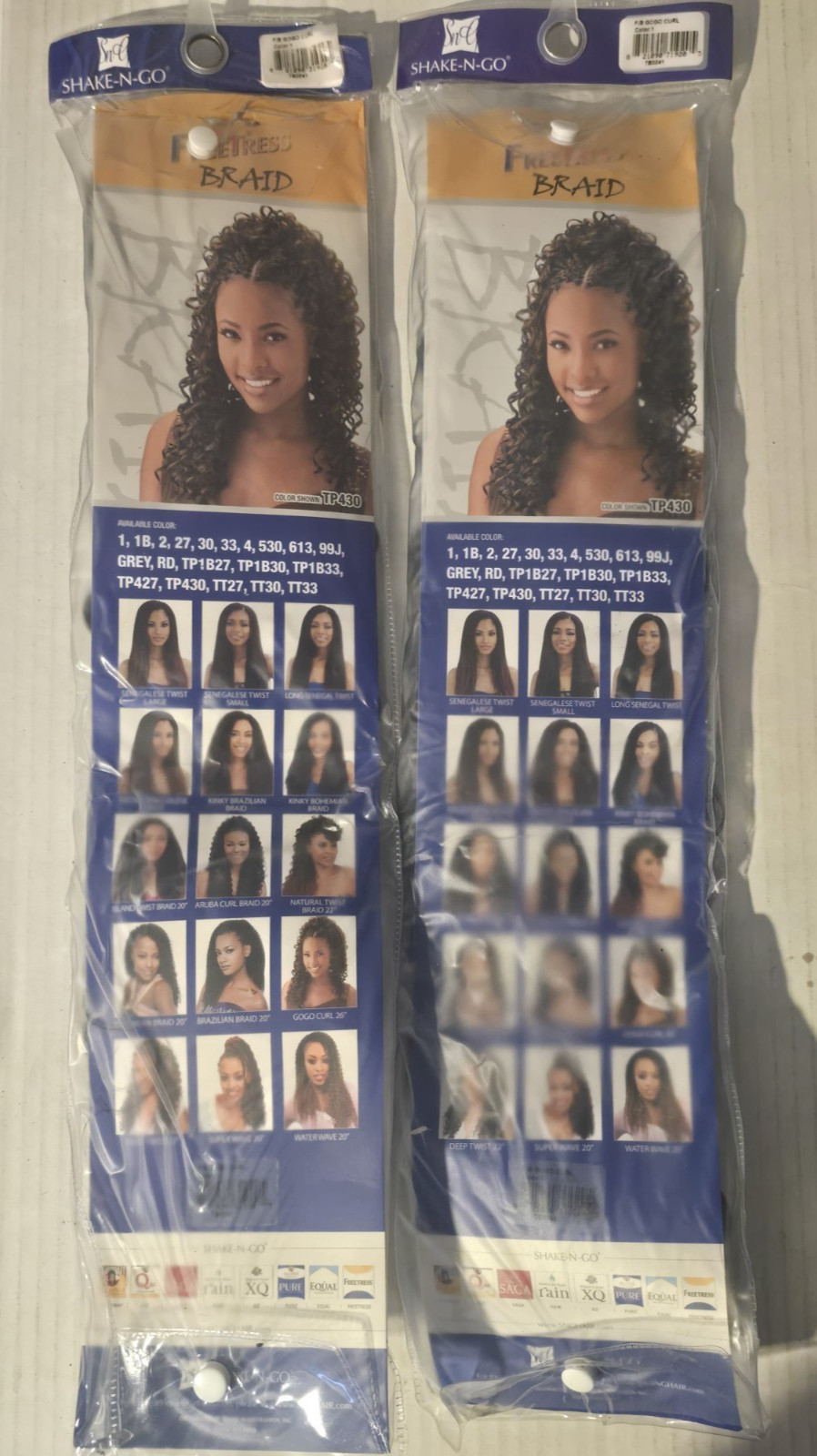 FreeTress Braid Gogo Curl 26″ – Color 1 (Jet Black) – 2 Pack – New with Tags