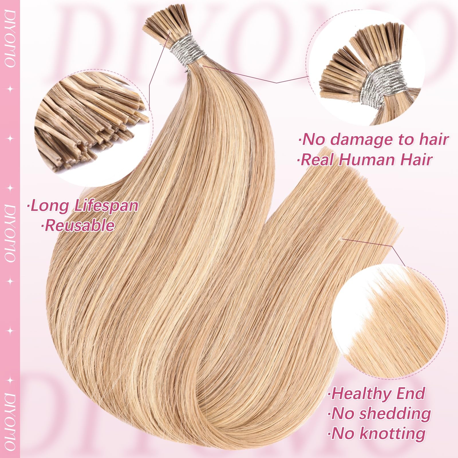 Diyomo I Tip – Light Gold Highlighted Blend 22 Inch For Women