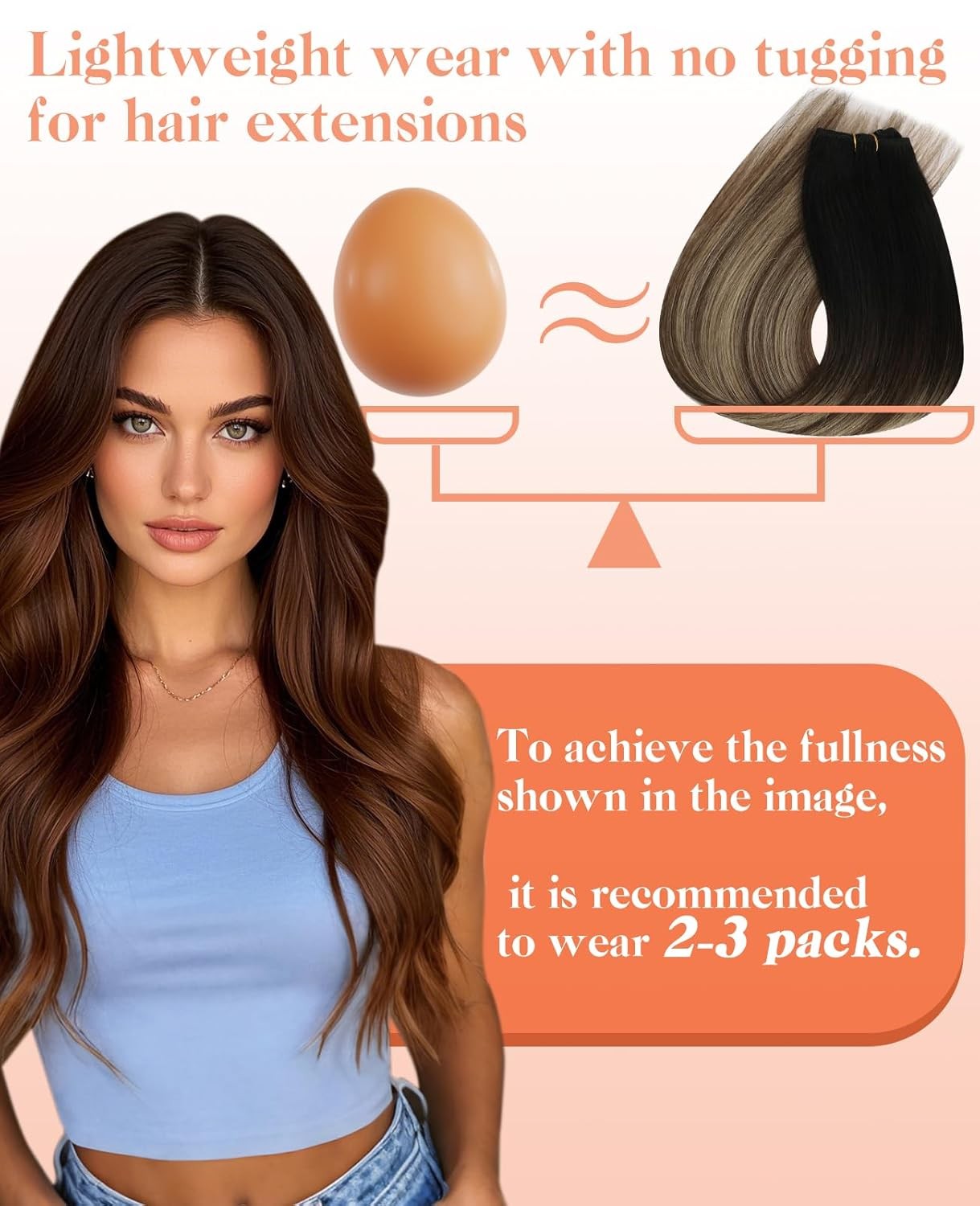 Sunny Hair BEADED 20in Brown/Platinum Blonde Hair Extensions – MB_6-60-6_20_50G3