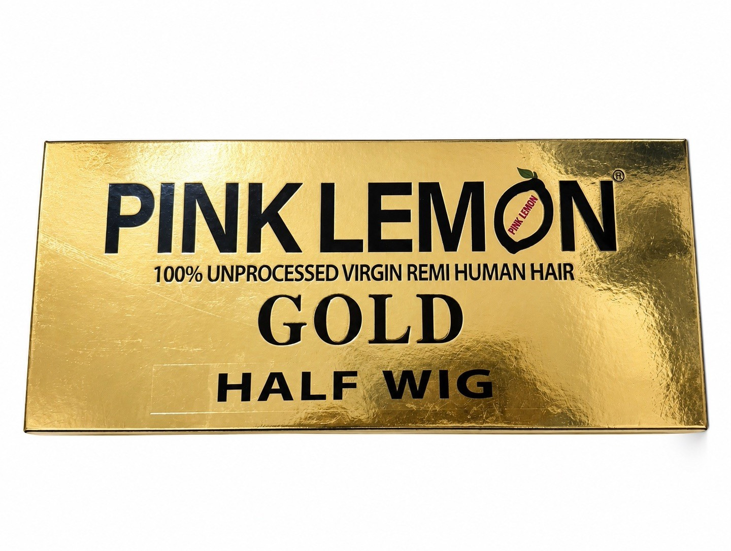 PINK LEMON Gold Half Wig 100% Unprocessed Virgin Remi Human Hair Natural 14in