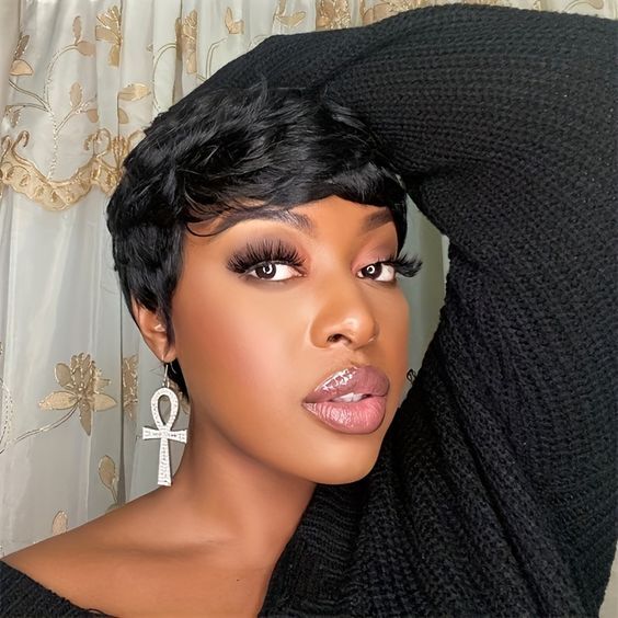 Pixie Cut Wig Human Hair Short Pixie Cut Wig for Black Women Human Hair Glueless
