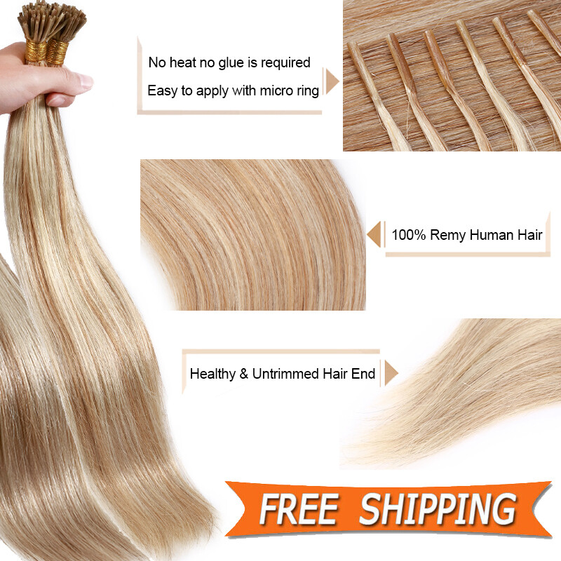 CLEARANCE I Tip Stick Extensions 100% Human Real Remy Hair Extensions 200Strands
