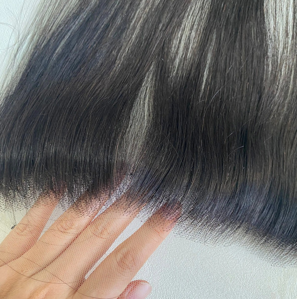 Lace Front Hairline 2“x12″HD Swiss Lace Natural Full Handmade Base Forehead Hair
