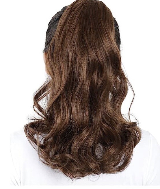 CURLY Ponytail Extension Heat Resistant Synthetic Natural-New