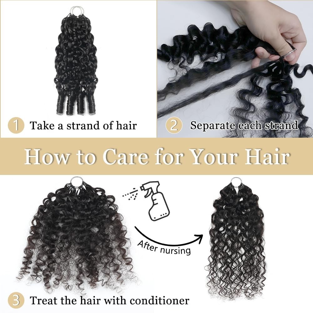 Extensiones de cabello humano rizado birmano de 45 cm (18 pulgadas), 50 g