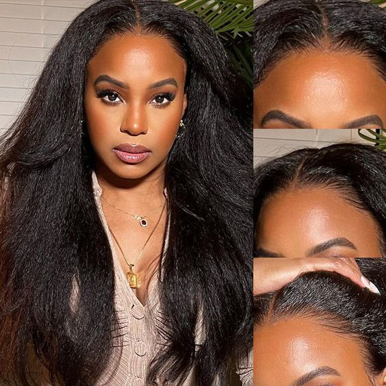 Long Straight Yaki Wig Sexy Black High Temperature Fiber Hair For Black Women US