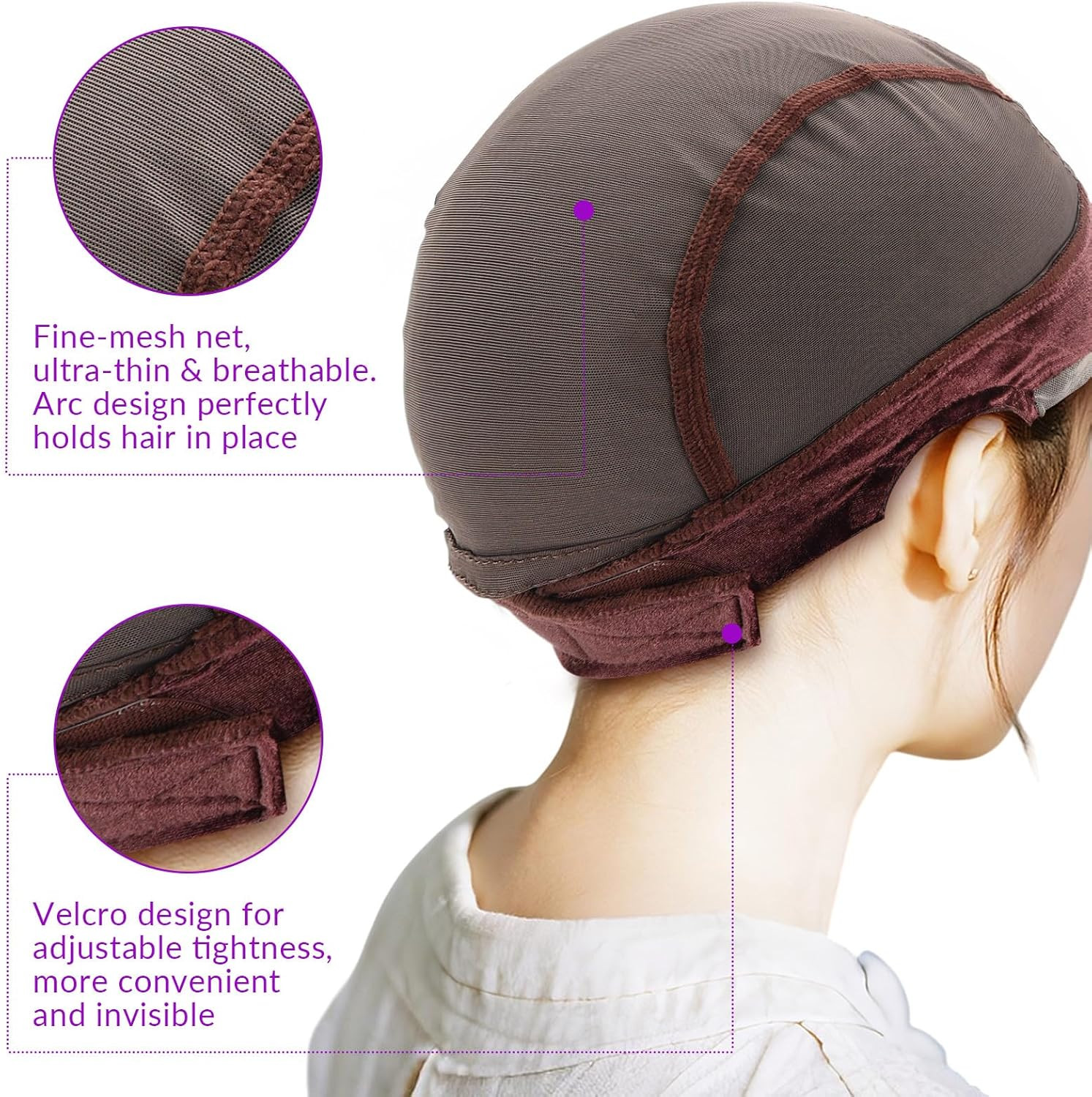 Small Size Lace Wig for Women Grip Cap Glueless Brown Adjustable…
