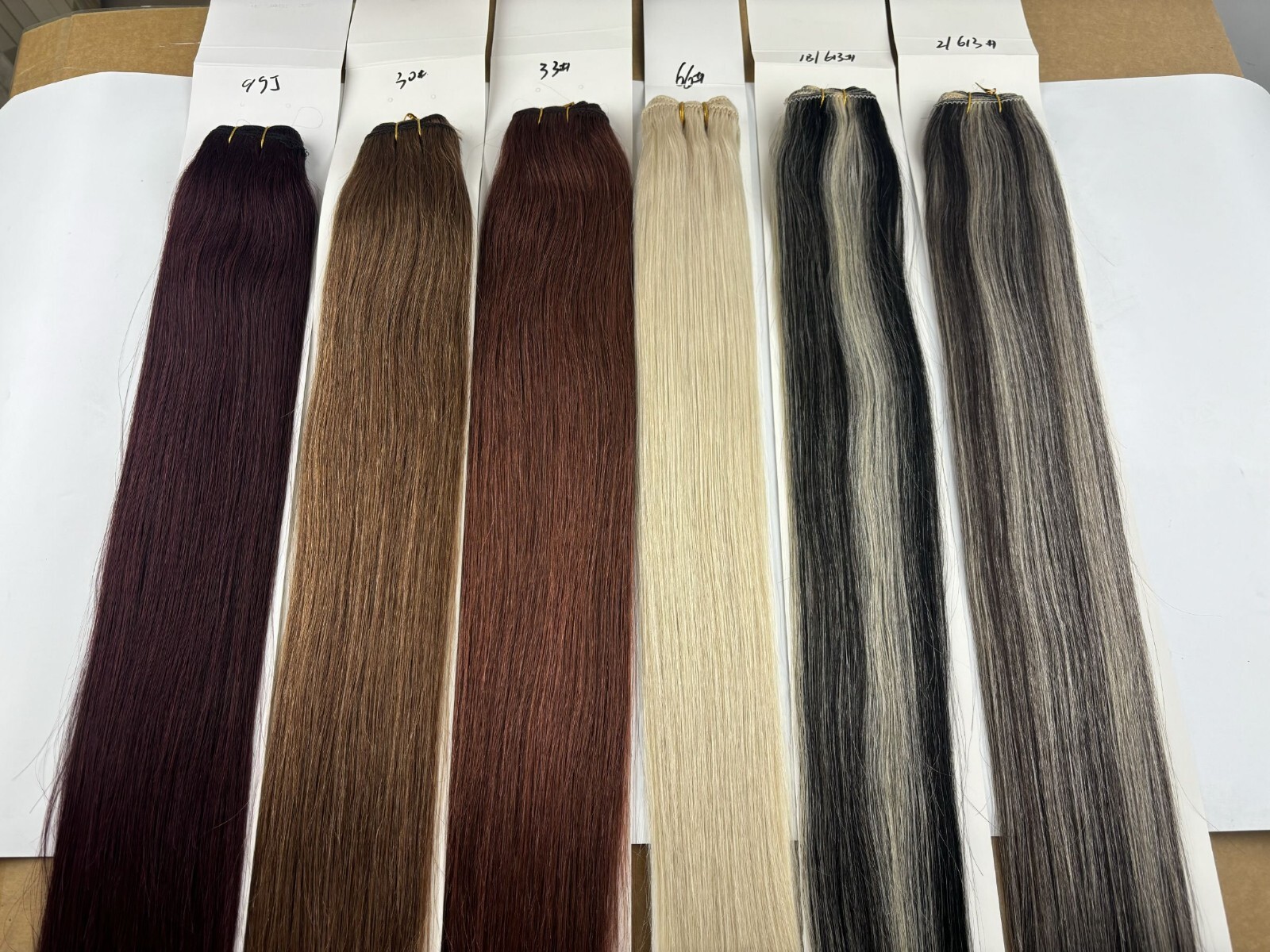 Sew in Wefts Remy Human Hair Extensions Double Weft Weave Bundles Fashion Colors